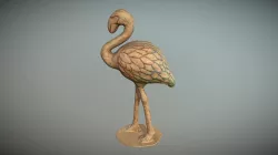 Flamant en papier maché (photogrammétrie)