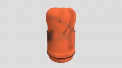 Hong Kong Orange Rubbish Bin