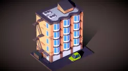 Low Poly Building Animation