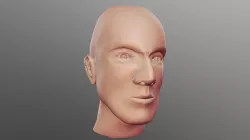 Male Low Poly Head Model By Me