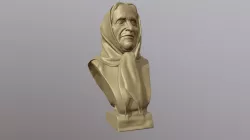 Old woman bust 3d model