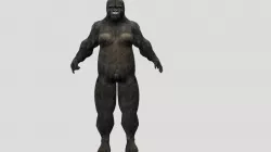 Rigged Gorilla Ape Avatar Character