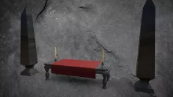 Ritual Altar With Candles & Obelisks