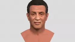 Rocky Balboa Stallone full color 3D printing