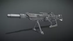 Scifi Assault Rifle Gun