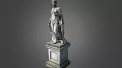 Statue with wreath