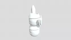 weapon and barrel