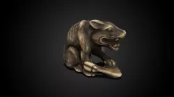 Wolf netsuke