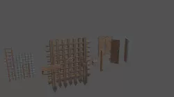 Wood Metal Trim sheet Asset pack