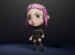 3D character - Sheela Low-poly  3D model