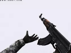 3DRT - Modern Firearms Animated - AK-47  Low-poly  3D model