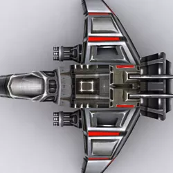 3DRT - Sci-Fi Airspace - Fighter Hawk H5 Low-poly  3D model