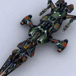 3DRT - Sci-Fi Fighters Fleet - Fighter 10 Low-poly  3D model