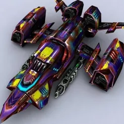 3DRT - Sci-Fi Fighters Fleet  - Fighter 11 Low-poly  3D model