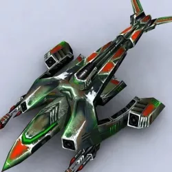 3DRT - Sci-Fi Fighters Fleet -  Fighter 12  Low-poly  3D model