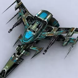 3DRT - Sci-Fi Fighters Fleet  - Fighter 13 Low-poly  3D model