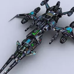 3DRT - Sci-Fi Fighters Fleet  - Fighter 2  Low-poly  3D model