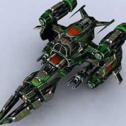 3DRT - Sci-Fi Fighters Fleet - Fighter 3  Low-poly  3D model
