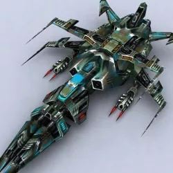 3DRT - Sci-Fi Fighters Fleet  - Fighter 4  Low-poly  3D model