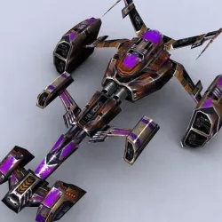 3DRT - Sci-Fi Fighters Fleet  - Fighter 5  Low-poly  3D model