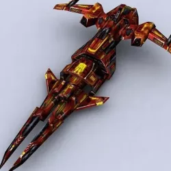 3DRT - Sci-Fi Fighters Fleet  - Fighter 6  Low-poly  3D model