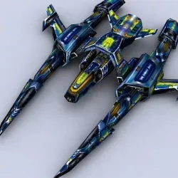3DRT - Sci-Fi Fighters Fleet - Fighter 7  Low-poly  3D model