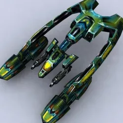 3DRT - Sci-Fi Fighters Fleet - Fighter 9  Low-poly  3D model