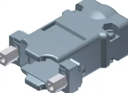 9 Position Metal Large Exit D-Sub Cover with Hex Inverters