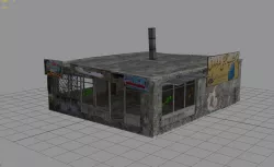  Arab City Building - Building B Low-poly  3D model