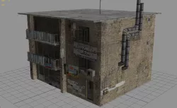 Arab City Building - Building E Low-poly  3D model
