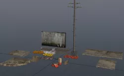 Arab City Props and decorations Set Low-poly  3D model