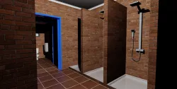 Bathroom and lockers 