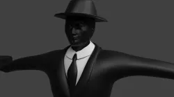 Business Man Walks With Suitcase Cartoon style 3D model