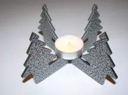 Candle stand with tree design