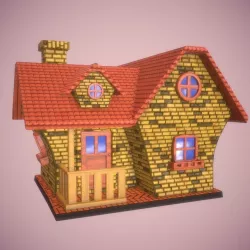 Cartoon House 3D model