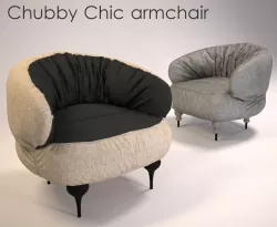 Chubby Chic armchair 3D model