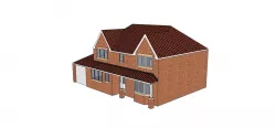 Detached English style house 3D model