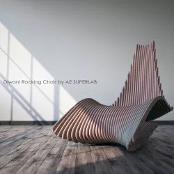 Diwani Rocking Chair by AE SUPERLAB 3D model