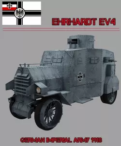 EHRARDT  E-V 4   ARMOURED CAR 3D model
