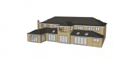 English style detached house 3D model