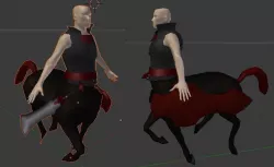 Fantasy Centuar Male Character - Armored and Equipped Low-poly  3D model