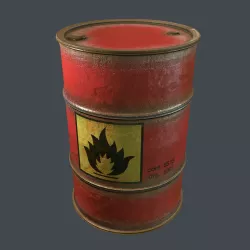 Flammable Barrel 3D model