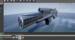 Futuristic Weapon Concept Low Poly Version Low-poly  3D model