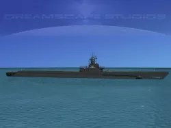 Gato Class Submarine SS-229 USS Flying Fish 3D model