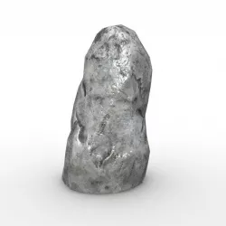 Granite Boulder low poly 3D model