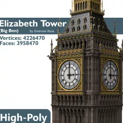 Highly Detailed Big Ben 3D model