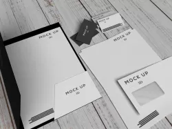 identity mock up 3D model