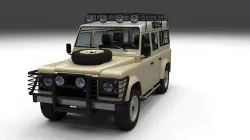 Land Rover Defender 110 Station Wagon w interior 3D model