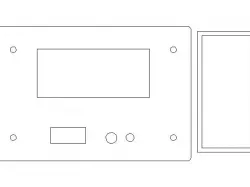 Laser cut panel for Printrbot LCD.