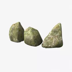 Mossy Rocks 3D model